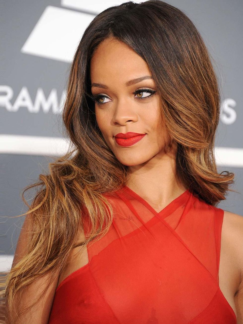 <p>In a word - wow. <a href="http://www.elleuk.com/fashion/news/rihanna-river-island">Rihanna</a> is a beauty chameleon and her <a href="http://www.elleuk.com/fashion/news/grammys-2013-winners-highlights">Grammys</a> red carpet offering was nothing short 