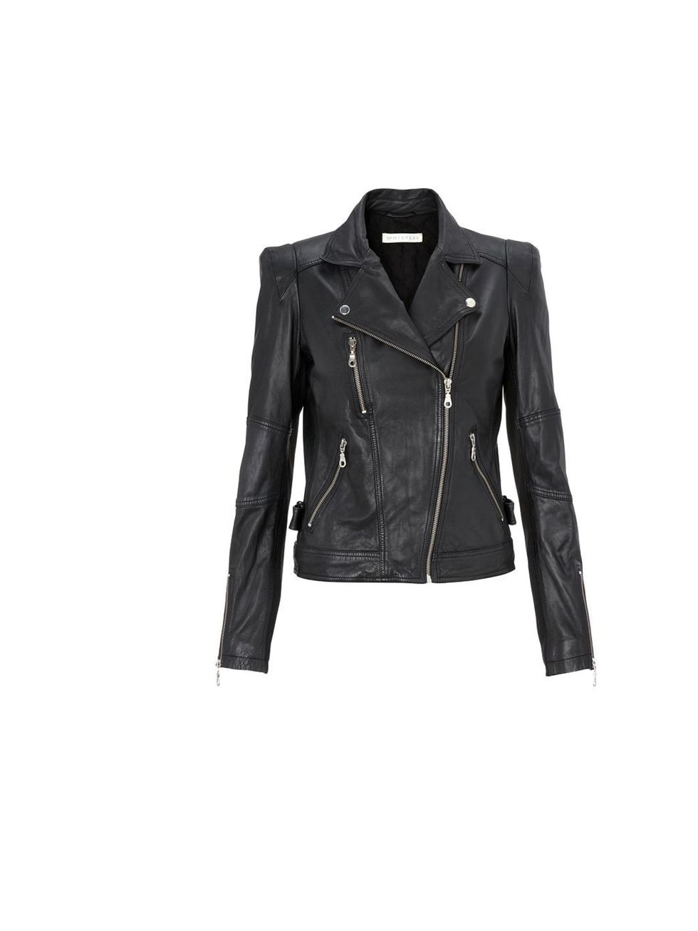 <p><a href="http://www.whistles.co.uk/fcp/categorylist/dept/shop?resetFilters=true">Whistles</a> extended shoulder leather jacket, £295</p>