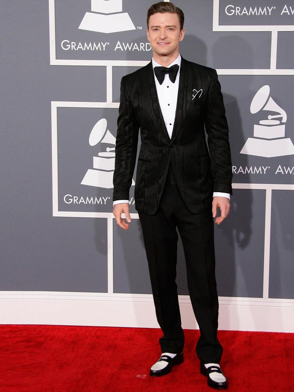 <p>Justin Timberlake arrives at the Grammy Awards 2013. </p>