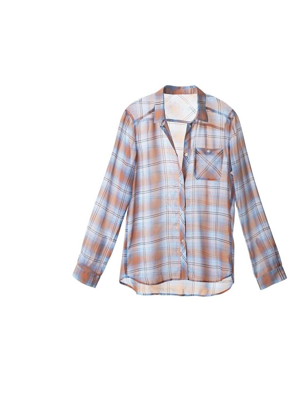 <p>We love the balance between the grunge check and feminine sheer fabric of this shirt <a href="http://www.hm.com/gb/">H&M</a> checked shirt, £14.99</p>