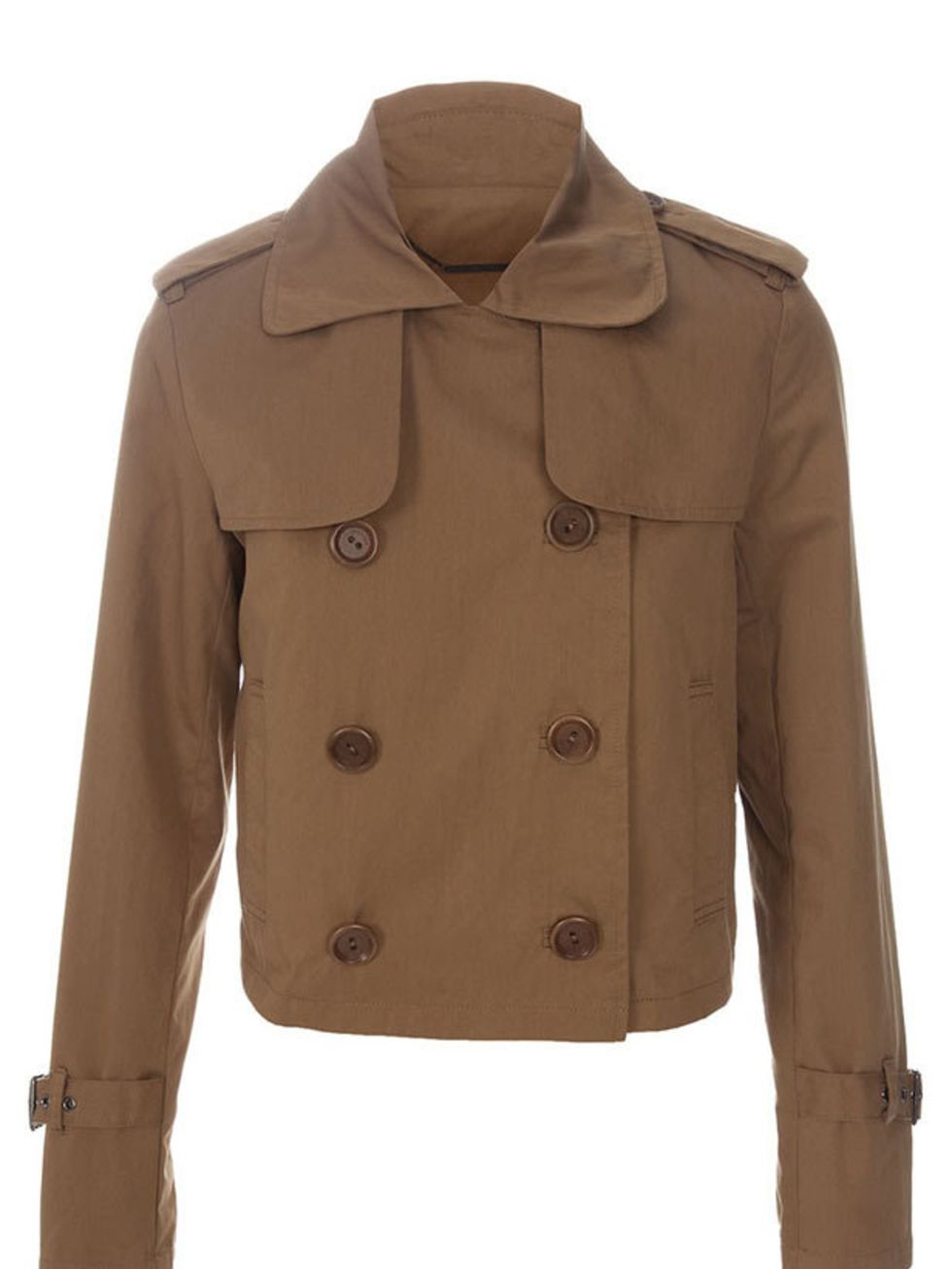 <p>Sessun short trench coat, £175, at farfetch.com</p>