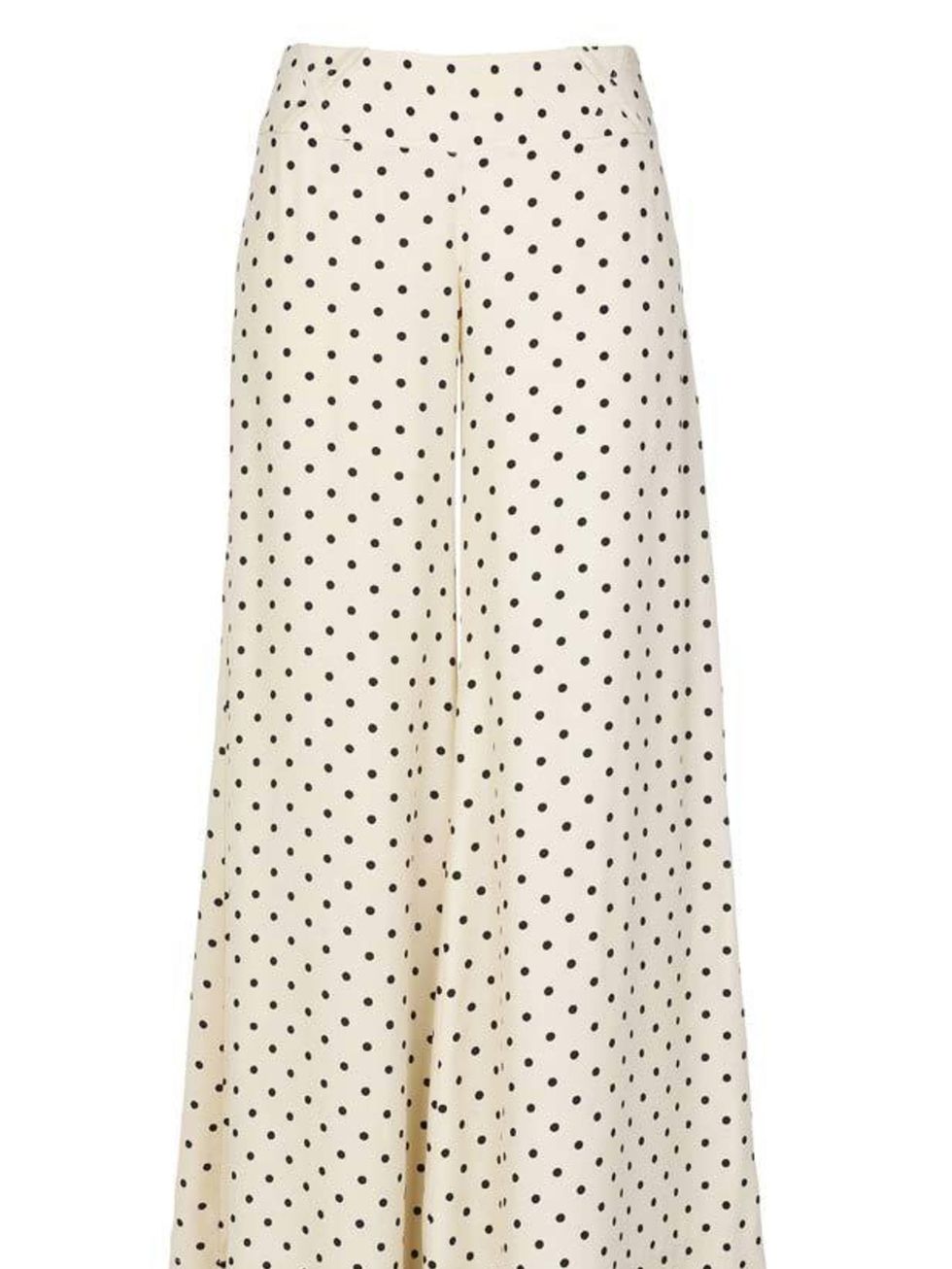 <p>Palazzo pants are rivalling flared jeans for the most on-trend trouser shape of the season so get in on the act early with this pretty printed pair <a href="http://www.riverisland.com/Online/women/trousers--leggings/smart-trousers/cream-polka-dot-pala