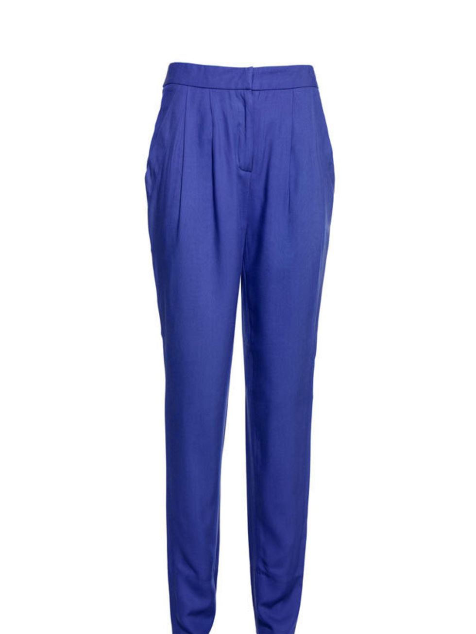 <p><a href="http://www.reissonline.com/shop/womens/casual_trousers/gilda/royal_blue/">Reiss</a> soft pleat trousers, £110</p>