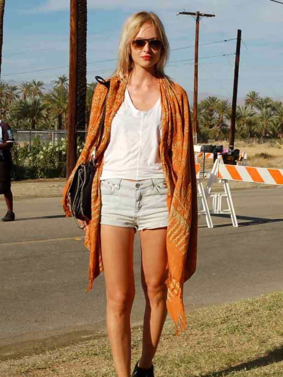 <p>Photo by Anne Zeigler.Victoria, 23. Cos top, Topshop shorts, DKNY bag.</p>