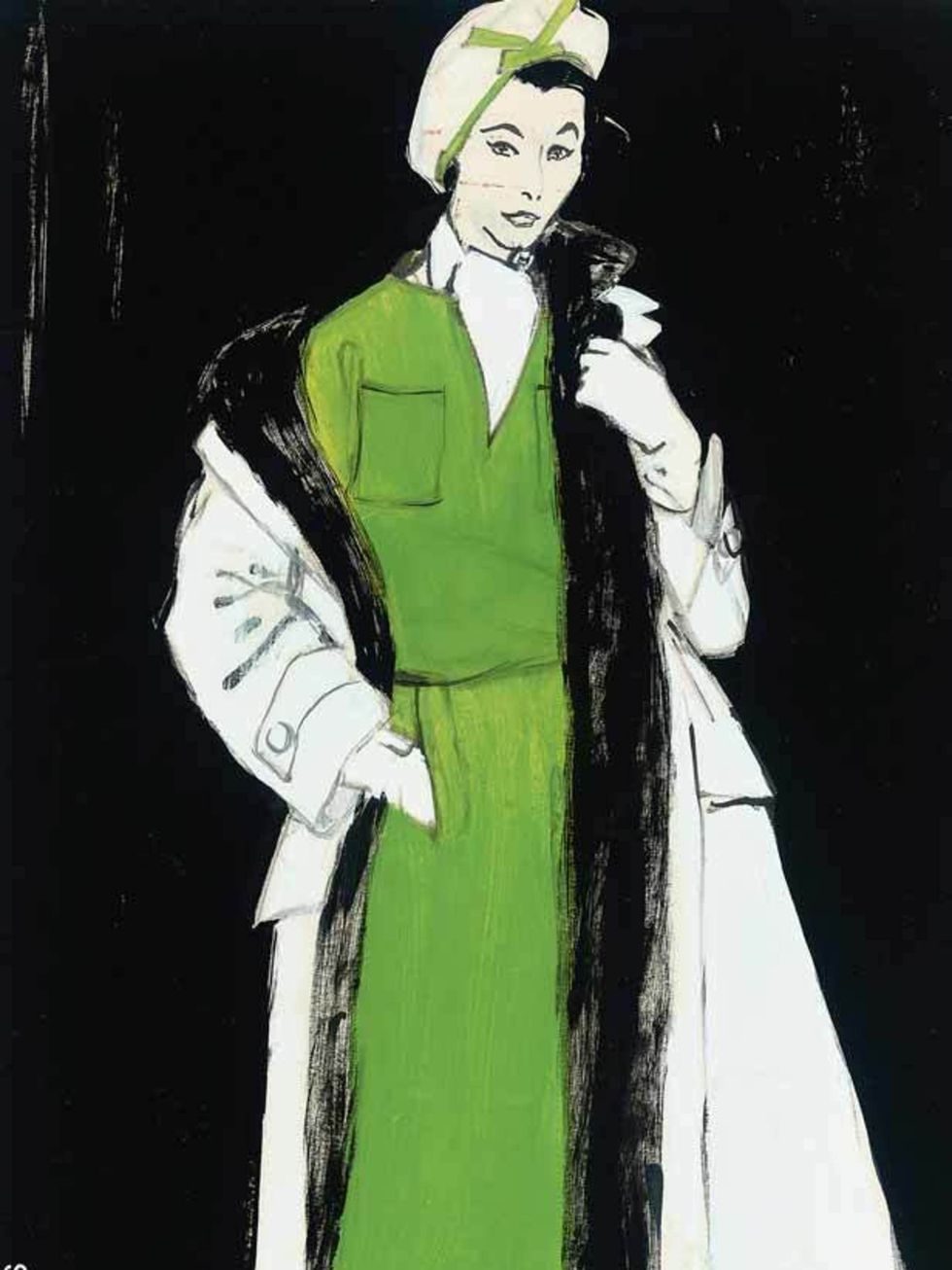 <p>An advertisement for Christian Dior by the renowned illustrator René Gruau (1909-2004), who created some of the most iconic fashion images of the 20th century.</p>
