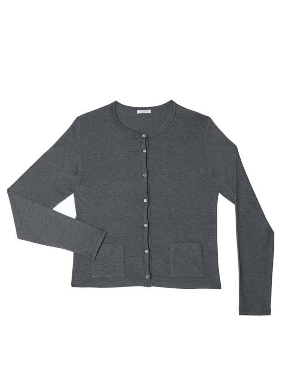 <p>Headed up by JW Anderson, Sunspel is our new go-to label for feminine weekend staples with subtle, quirky twists. <a href="http://www.sunspel.com/product/10672/10526">Sunspel</a> charcoal cardigan, £90</p>