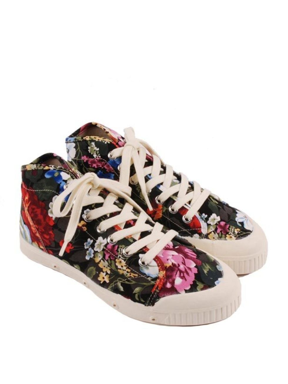 <p>Florals are a perennial favourite but this season theyve been given a boyish, urban edge by Spring Courts hi tops Spring Court hi top trainers, £97, at <a href="http://goodhoodstore.com/?page=51&amp;id=2041&amp;type=womens">Goodhood</a></p>