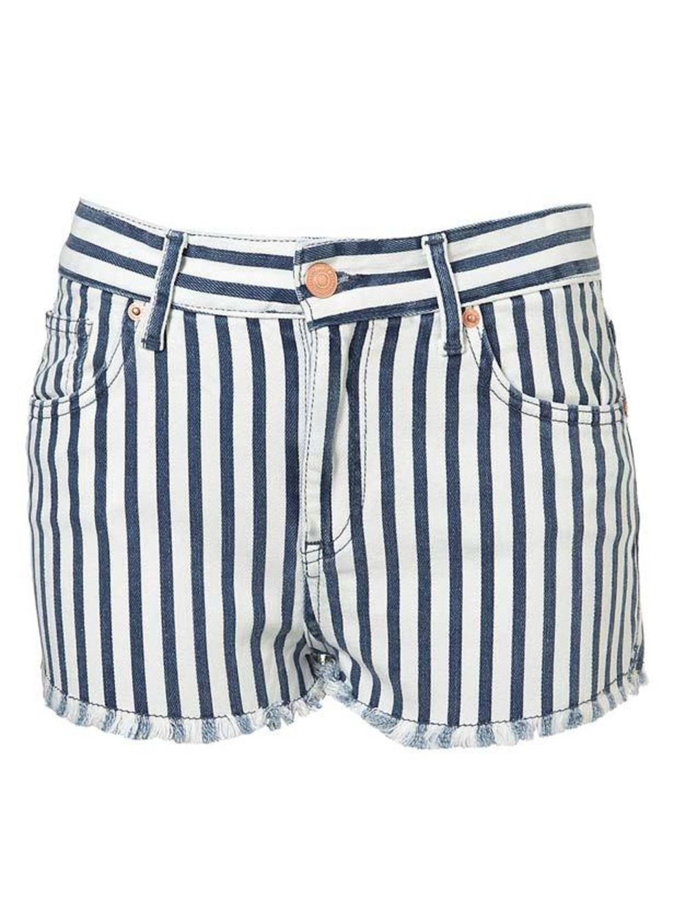 <p>You know its almost summer when stores are awash with shorts. If you havent already treated yourself to a new pair, make these stripe denim cut-offs your essential for up-coming festivals Moto stripe denim shorts, £32, at <a href="http://www.topshop