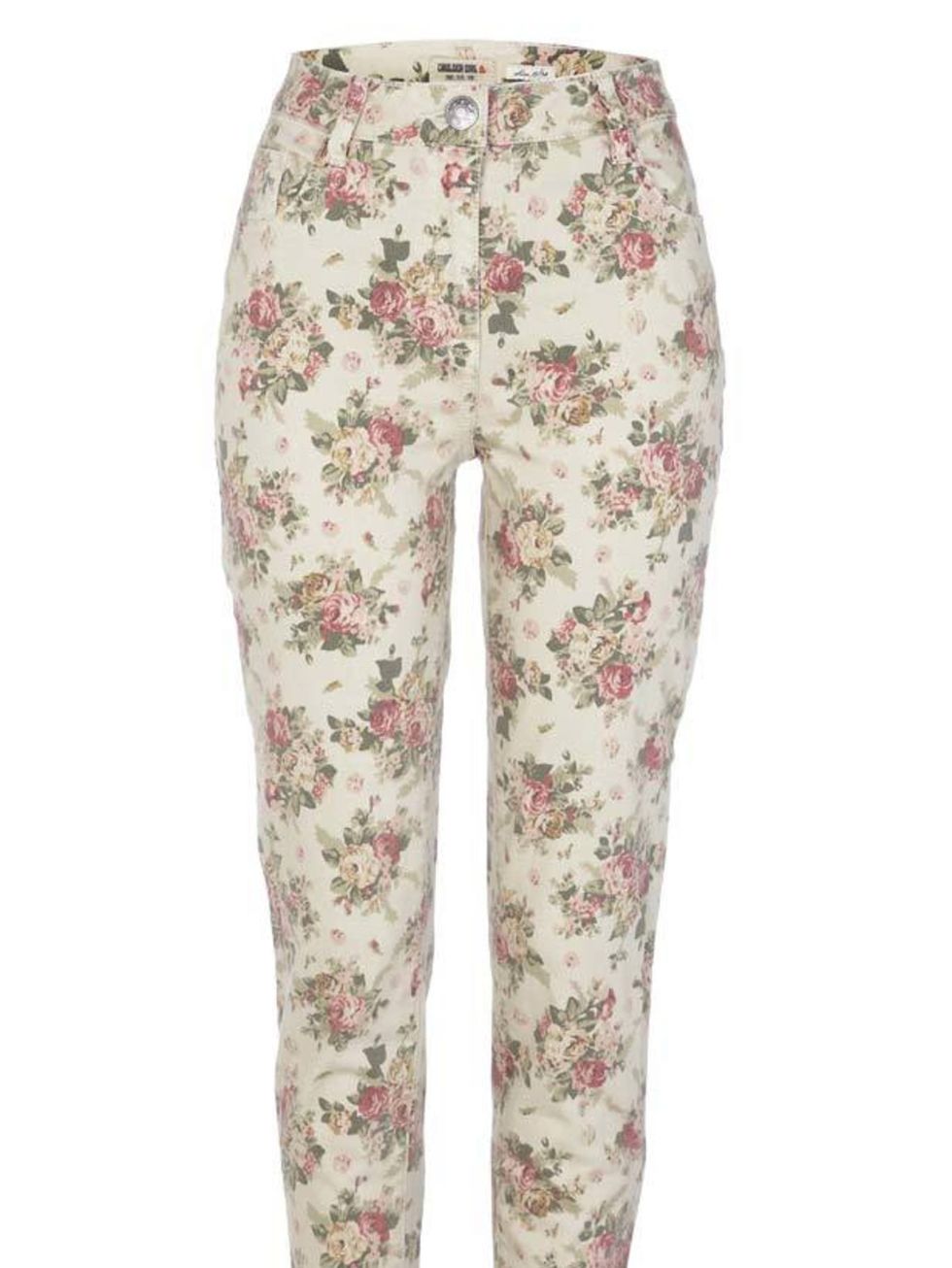 <p><a href="http://www.riverisland.com/Online/women/jeans">River Island</a> floral jeans, £35</p>
