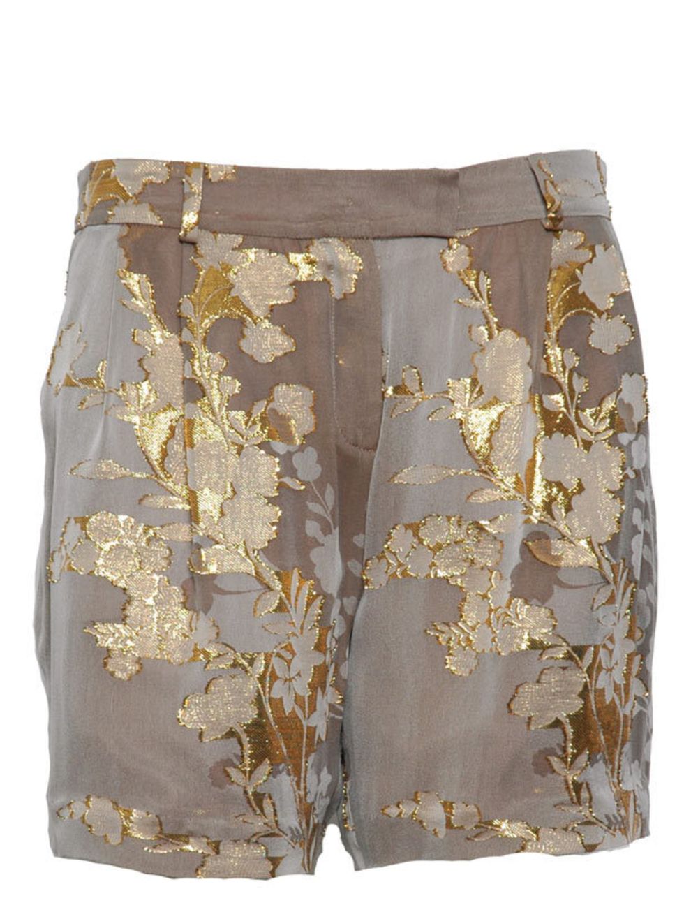 <p><a href="http://www.irwinandjordan.com/product/Bottoms/Alfie-Shorts-Ash-Gold-Jacquard/157">Irwin &amp; Jordan</a> jacquard silk shorts, £235</p>