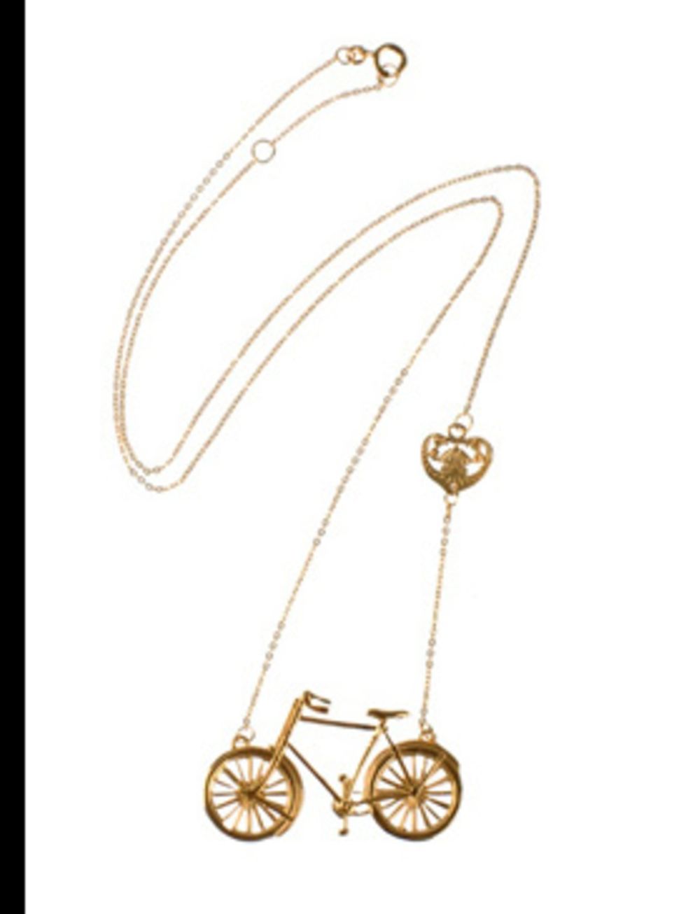 <p>Bike Pendant, £96.00 by <a href="http://www.farfetch.com/shopping/women/jewellery/item10008448.aspx?storeid=9010">Beyond The Valley</a></p>