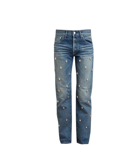 <p>We're not willing to let go of all our festive sparkle just yet, and these jeans are a perfectly fabulous compromise - embellishment that we'll be wearing way into the new year. </p><p>Tu es Mon Tresor jeans, £565 at <a href="http://www.brownsfashion.c