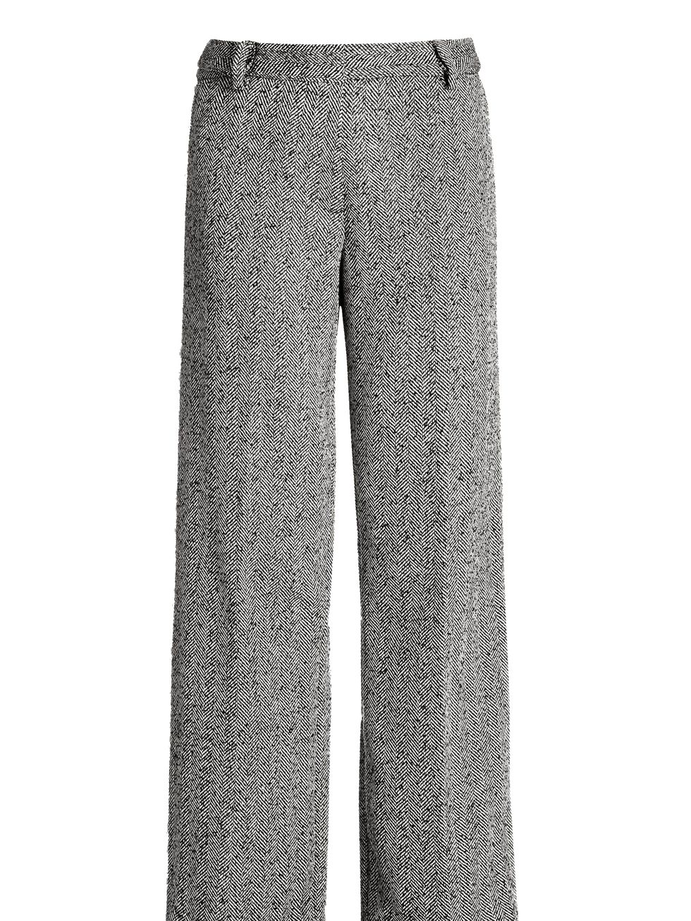 <p>Wide leg trousers are everywhere this season. This pair in a classic Herringbone fabric, can be worn casually or dressed-up for work.</p>

<p><a href="http://www.next.co.uk/g4156s5#352444" target="_blank">Next</a> trousers, £35</p>
