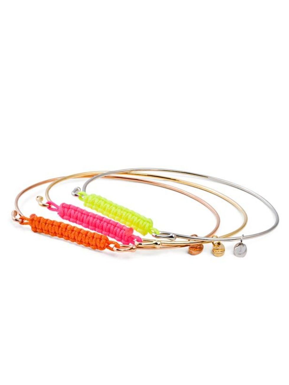 <p>The days of the statement cuff are over and instead were opting for delicate, colourful gold bracelets. Subtle but stylish, once you get one, youll want them all... JADA bracelets, £189 each, at <a href="http://www.kabiri.co.uk/">Kabiri</a></p>