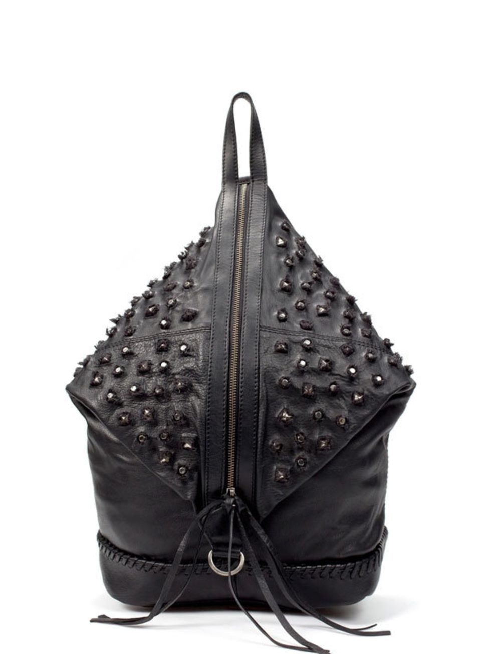 <p><a href="http://www.zara.com/webapp/wcs/stores/servlet/product/uk/en/zara-S2011/61145/313533/HANDBAG%2BWITH%2BCOVERED%2BSTUDS">Zara</a> studded leather bag, £109</p>