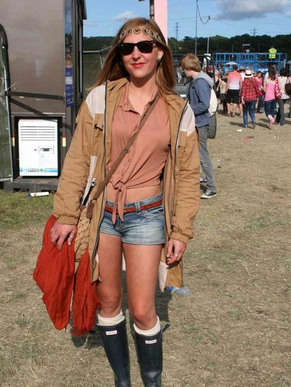 <p>Photo by Sara D'souza.Emma Buick, 22, Production Controller. ASOS jacket &amp; bag, River Island top, Topshop shorts, Rock &amp; Rose headband.</p>