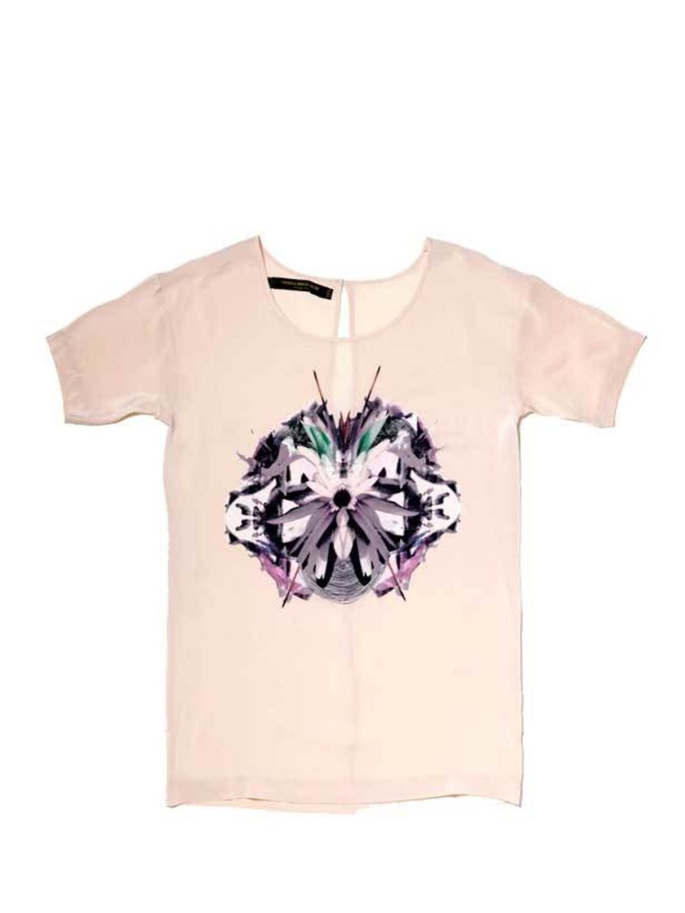 <p>The mix of pretty dusky pink silk and graphic, tribal print makes this T-shirt dress an instant hit Something Else printed silk T-shirt, £165, at <a href="http://www.urbanoutfitters.co.uk/">Urban Outfitters</a></p>