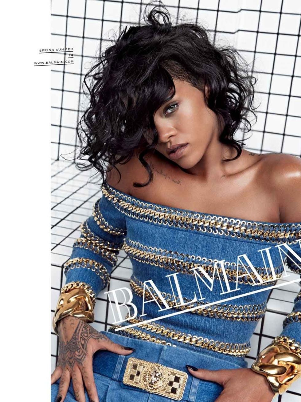<p>Rihanna for Balmain SS14.</p>