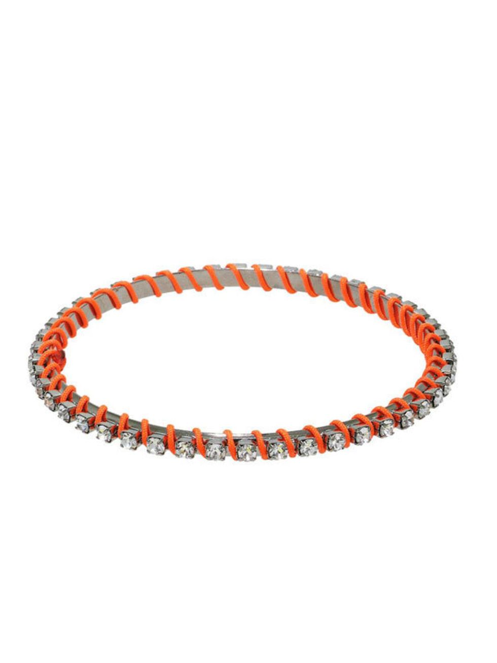 <p><a href="http://www.kabiri.co.uk/neon-orange-crystal-bracelet.html">Kabiri</a> neon &amp; crystal bracelet, £57</p>
