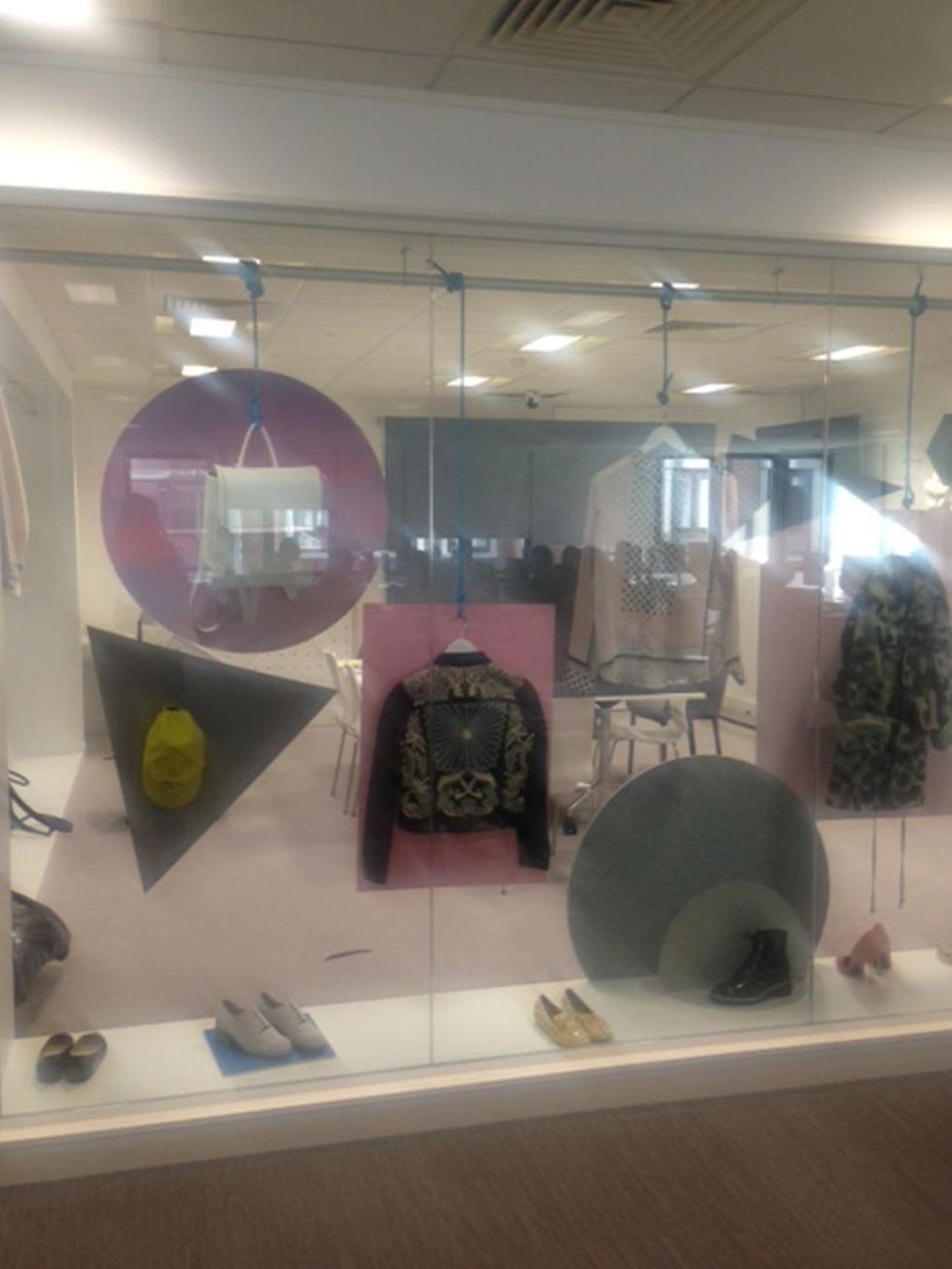 <p>Thursday. We invited set designer Sarah Parker to dress the windows of the new ELLE Fashion Cupboard</p>