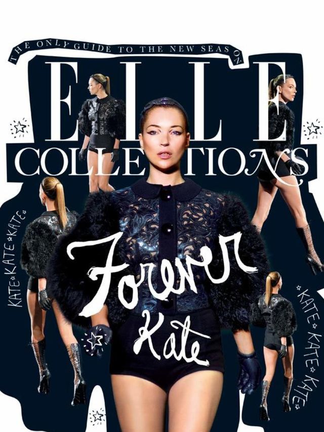 <p>Kate Moss on the ELLE Collections cover</p>