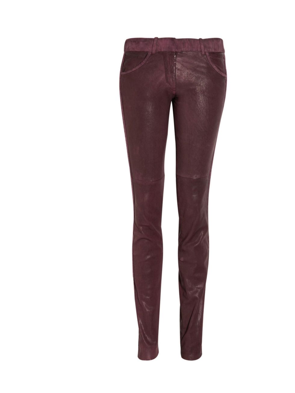 <p>Isabel Marant skinny leather trousers, was £1595 now £797.50, at <a href="http://www.theoutnet.com/">The Outnet</a></p>