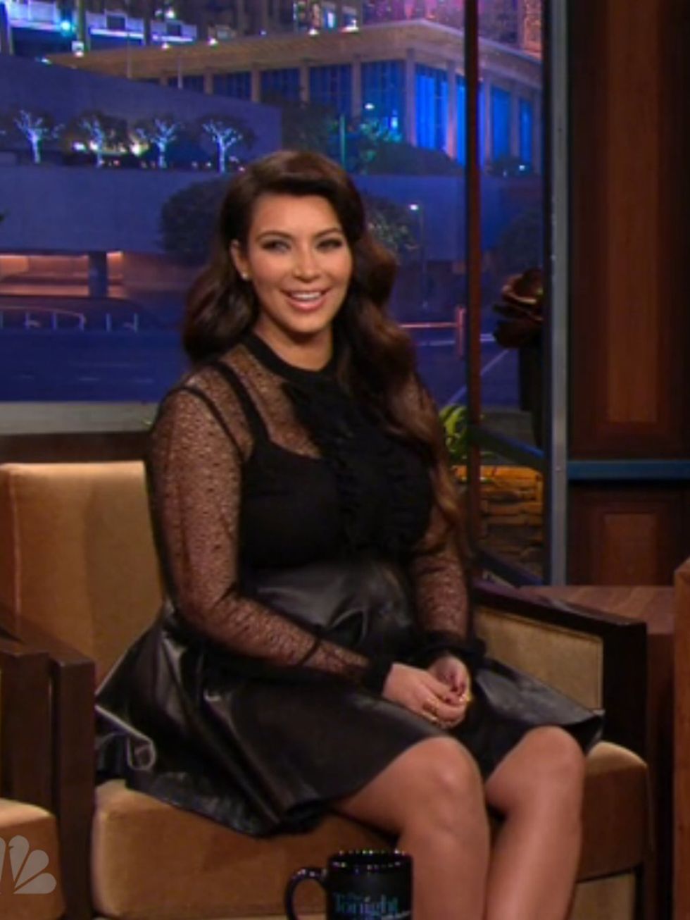 <p>Kim Kardashian on The Tonight Show with Jay Leno</p>