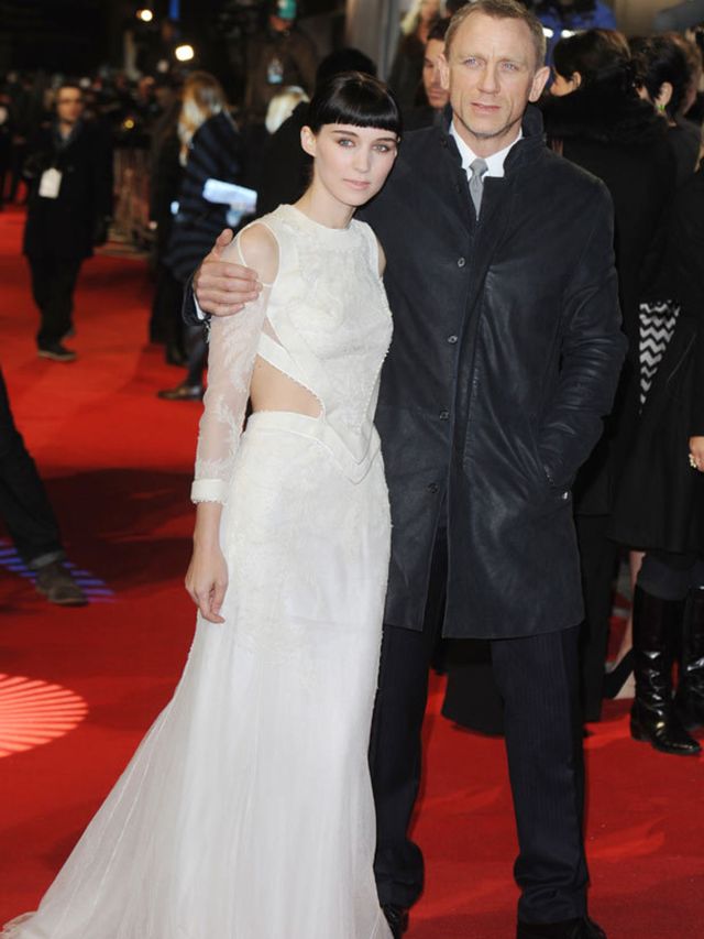 <p>Rooney Mara and Daniel Craig on the red carpet in London</p>