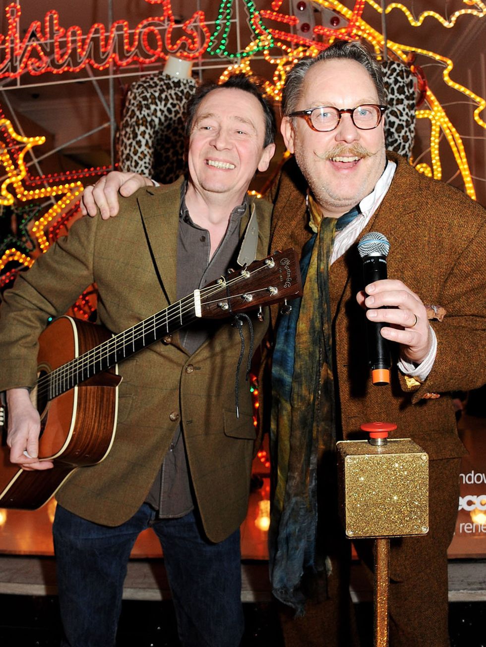 <p>Paul Whitehouse and Vic Reeves entertain the crowds</p>