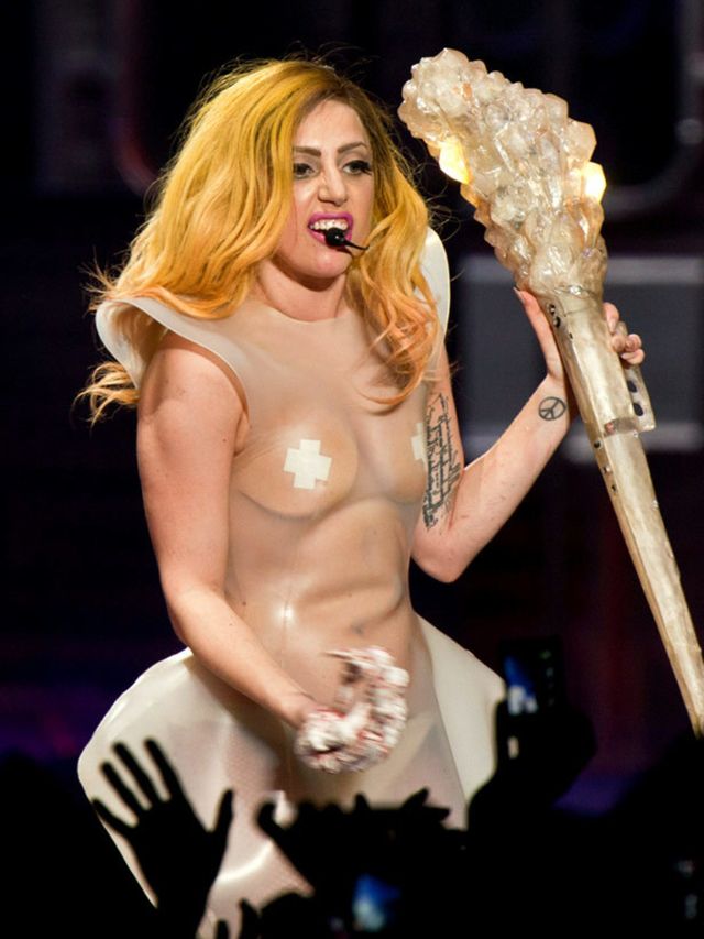 <p>Lady Gaga during her Paris concert</p>
