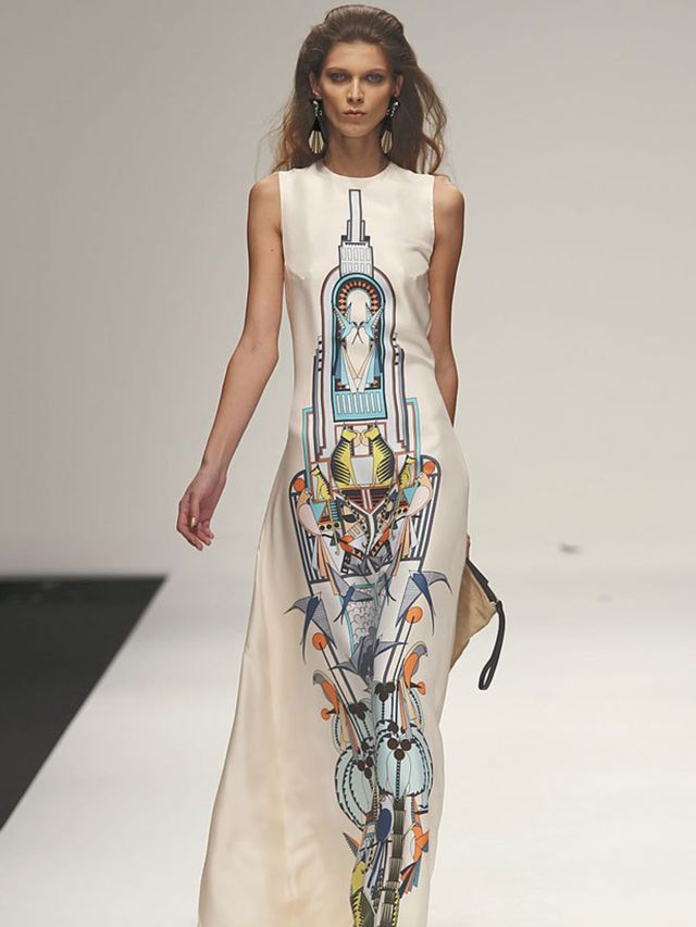 <p>Next summer the Holly Fulton girl is headed off on a round the world cruise - and its glamour all the way. From the boldly printed, wide legged silk trousers to the barely there bandeau bikini, shes all set to make a statement - not surprisingly real
