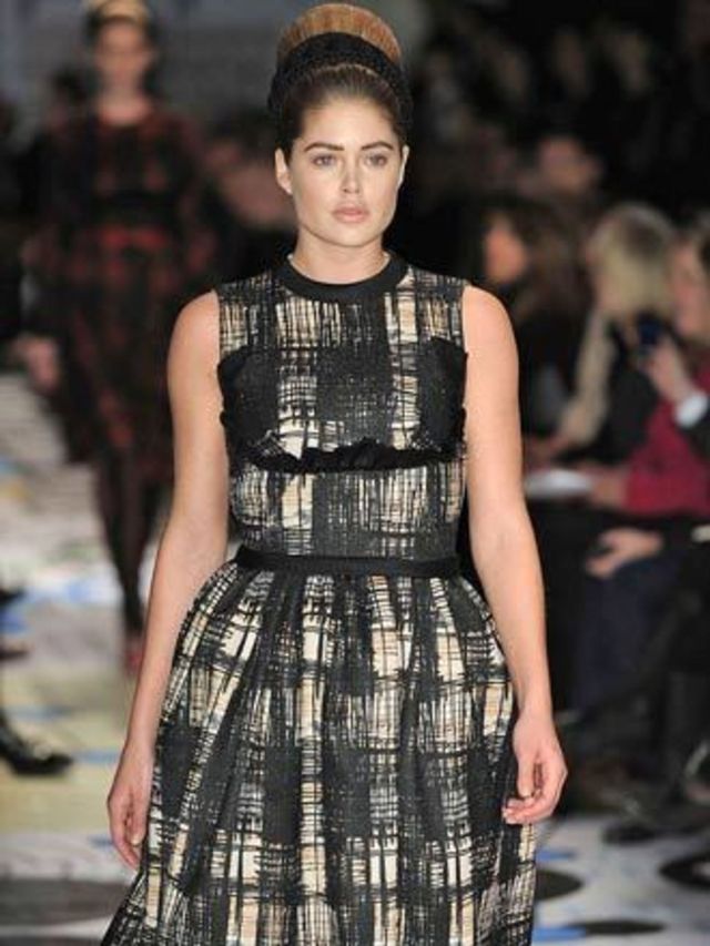 <p> In fact, if you don't have a bust, Prada's Autumn Winter 2010 collection is really not going to work for you, as the flat-chested models as yesterday's show found - unable as they were to show off the dress to its full potential.</p><p>With 1960s <a h