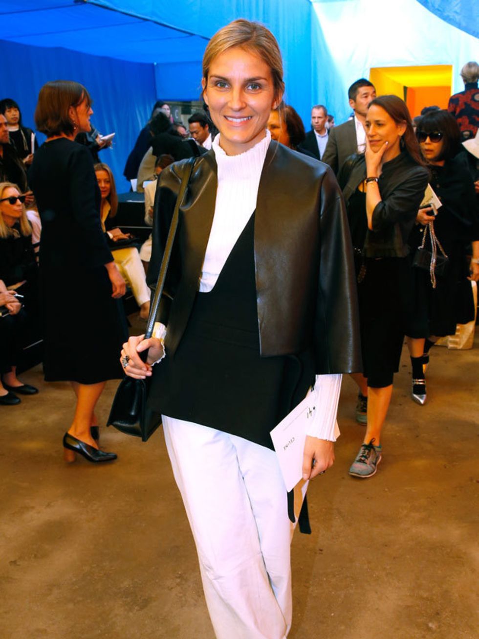 Gaia Repossi attends the Celine s/s 16 show.