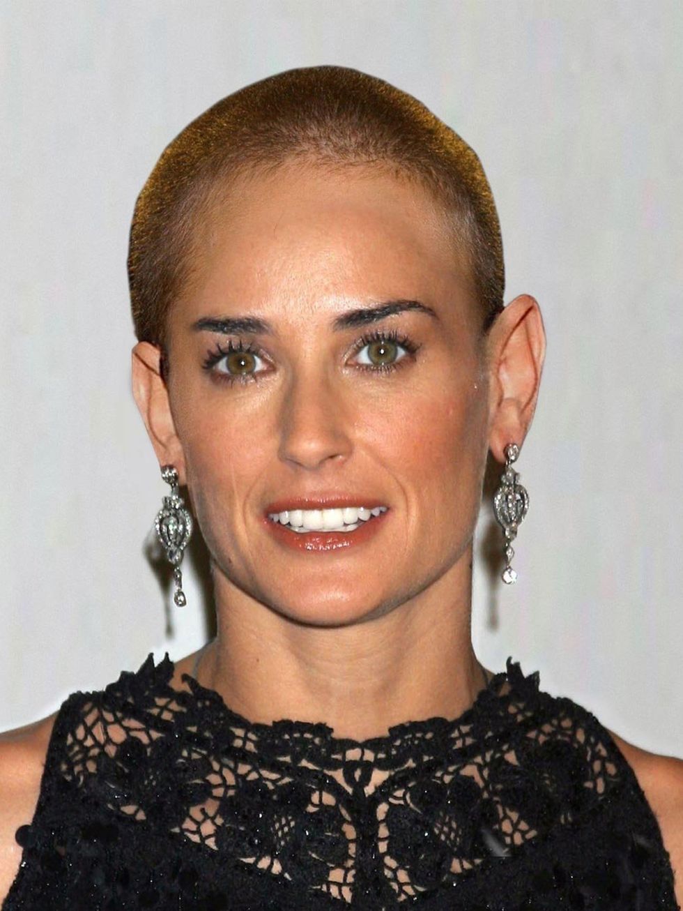 <p><a href="http://www.elleuk.com/star-style/celebrity-style-files/demi-moore">Demi Moore</a> famously shaved her head for her role as a marine in G.I Jane in 1997</p>