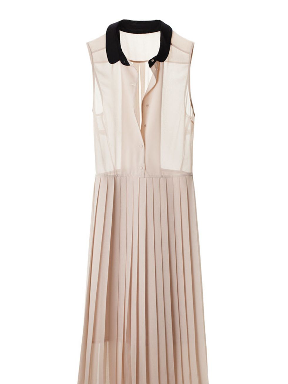 <p>Perfect for this summers romance trend, a nude midi dress is eternally stylish and this H&amp;M one is faultless... H&amp;M nude plated dress, £34.99, for stockists call 0207 323 2211</p>