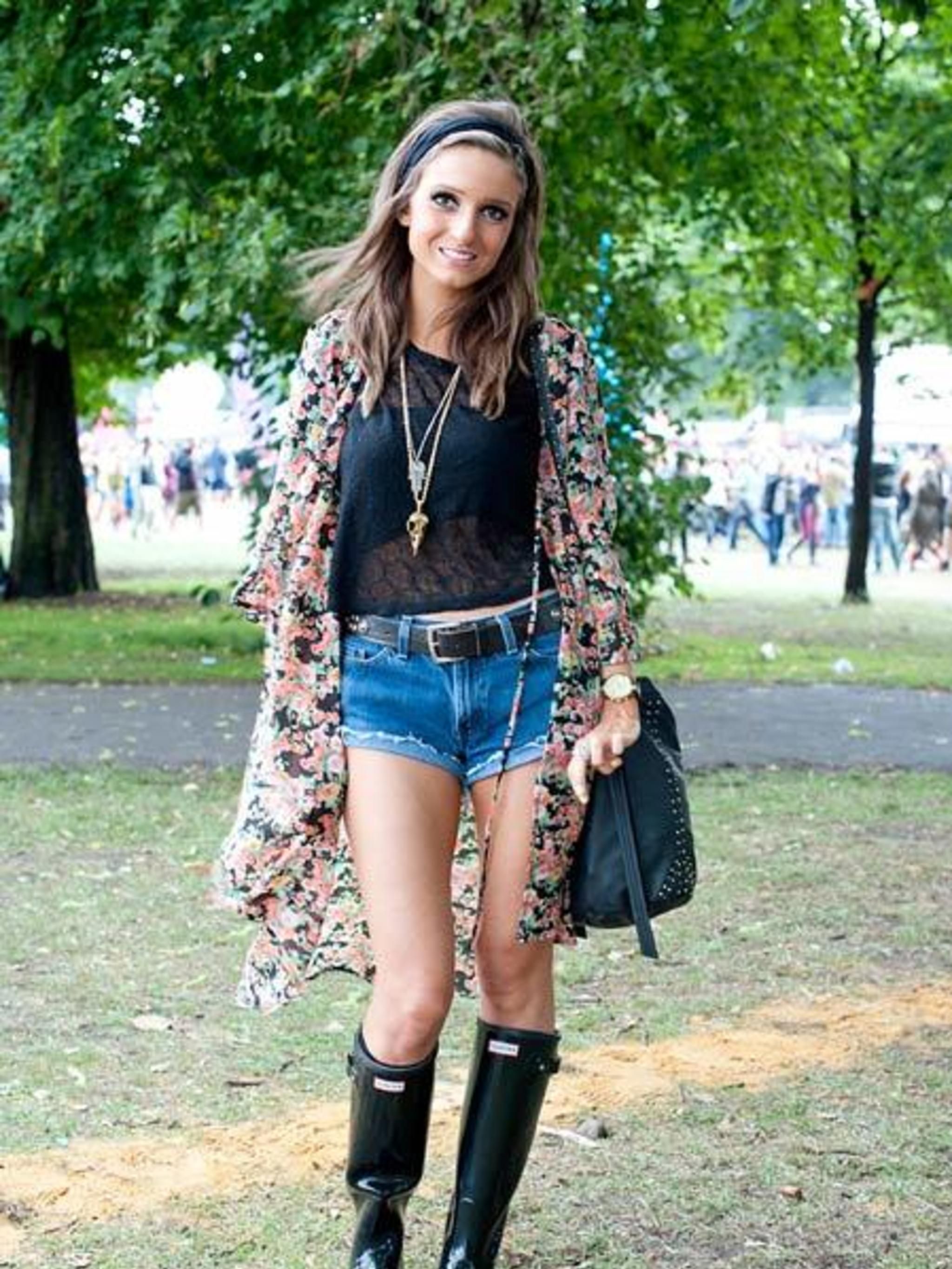 dress and wellies