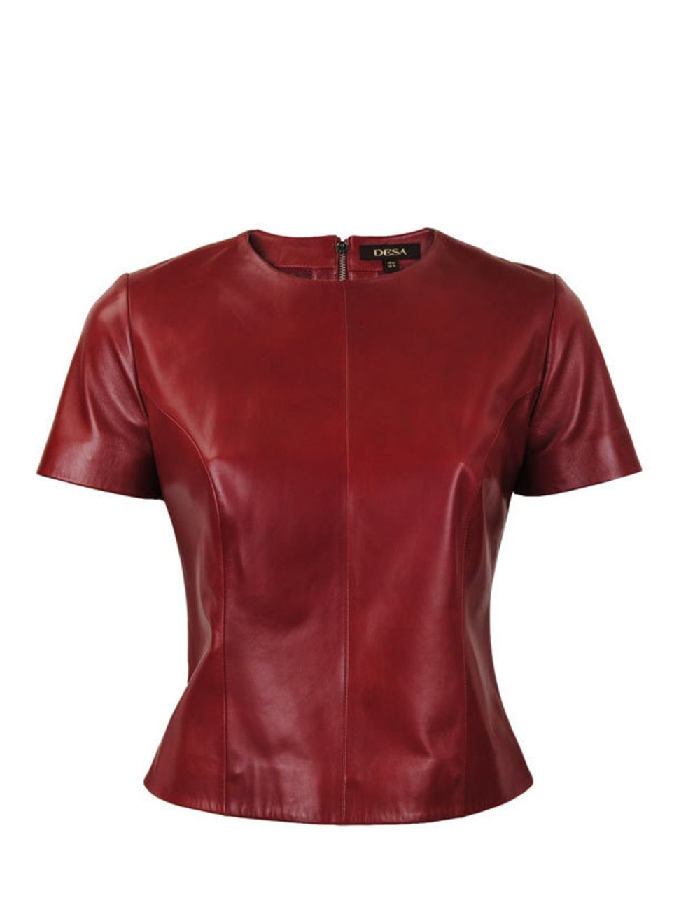 <p>Luxe leather separates show no sign of waning so tap into autumns 40s colour palette with this new T-shirt form Desa <a href="http://www.desa.uk.com/p-2092-minerva-leather-t-shirt.aspx">Desa</a> leather T-shirt, £229</p>
