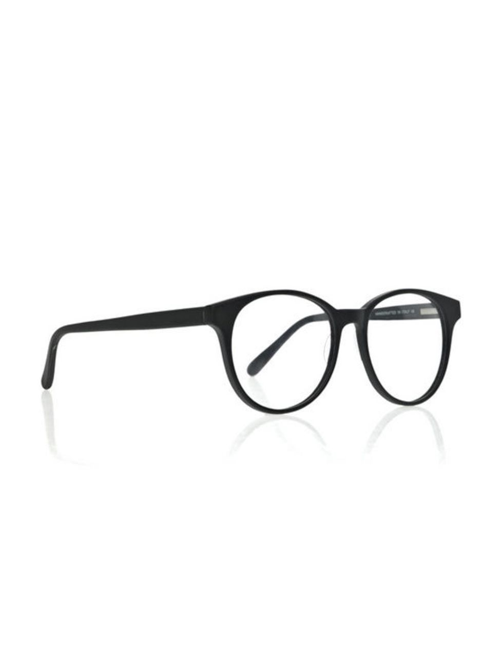 <p><a href="http://shop.prismlondon.com/collections/optical-glasses/products/rio-matte-black-optical-glasses">Prism</a> 'Rio' matt black round frame acetate optical glasses, £210</p>