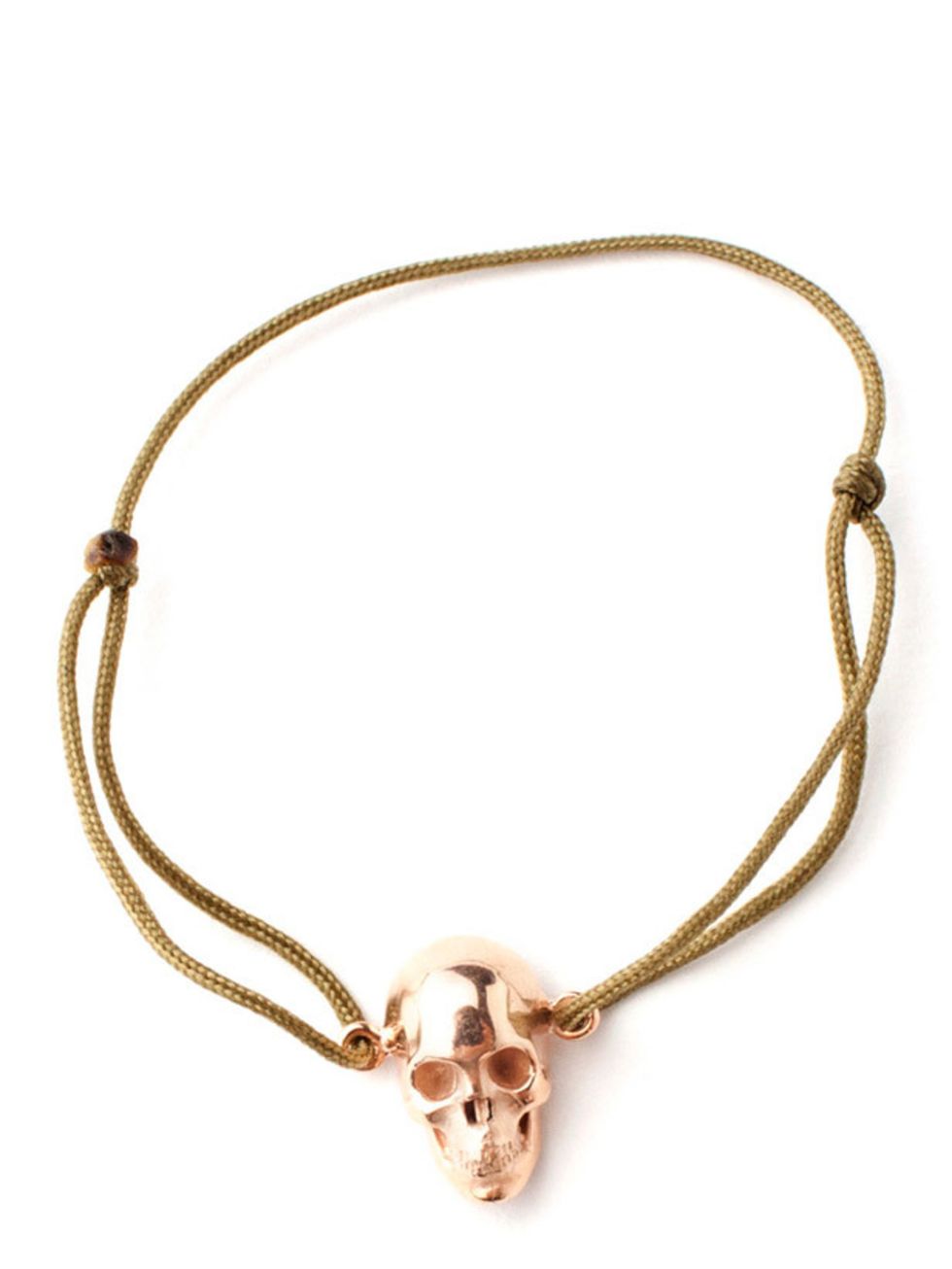 <p>Leivankash has given the humble friendship bracelet a haute overhaul. Pretty yet subversive, we simply adore it... Leivankash ose gold skull bracelet, £95, at <a href="http://boticca.com/leilakashanipour/skull-bracelet-rose-gold/">Boticca</a></p>