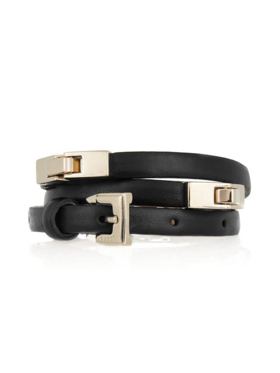 <p>Gucci skinny linked leather belt, £365, at <a href="http://www.net-a-porter.com/product/169661">Net-a-Porter</a></p>