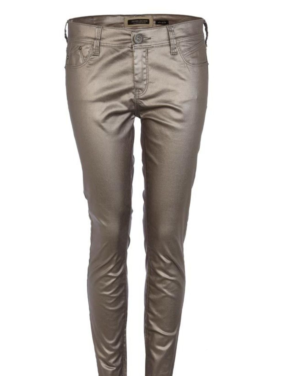 <p><a href="http://www.riverisland.com/Online/women/jeans/skinny-jeans/platinum-silver-super-skinny-jeans-609348">River Island</a> platinum silver skinny jeans, £45</p>