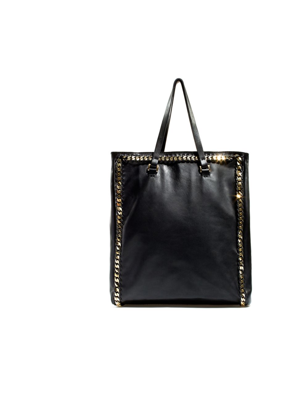<p><a href="http://www.zara.com/webapp/wcs/stores/servlet/category/uk/en/zara-W2012/269200/Handbags">Zara</a> studded leather tote, £69.99</p>
