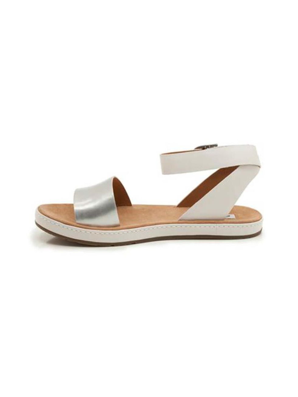 <p>If full on metallic is not your thing use it as a highlight instead. </p><p>Sandals £49.99 by <a href="http://www.clarks.co.uk/p/20358696">Clarks</a> </p>