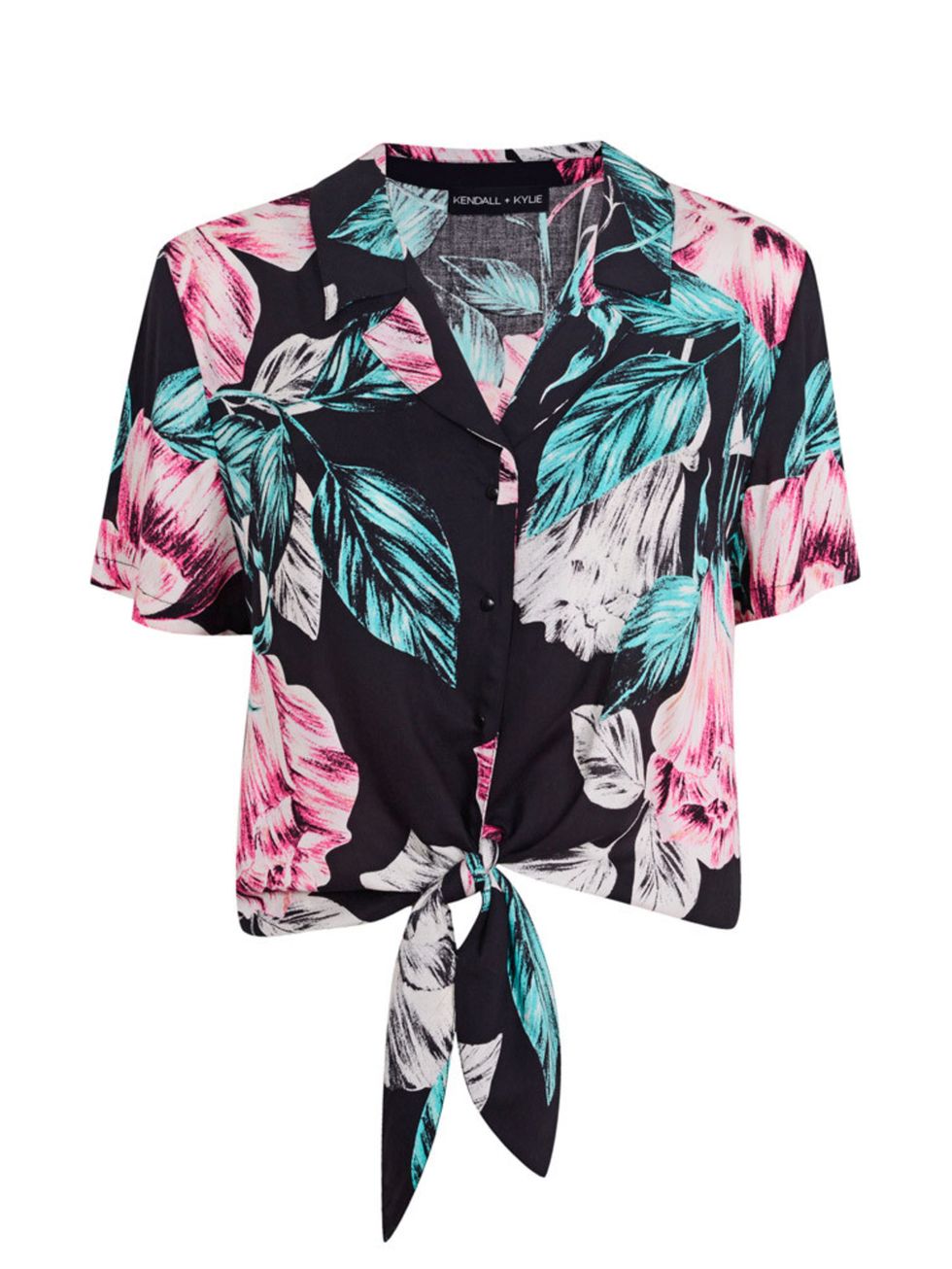 <p>Floral tie-front blouse, £35</p>