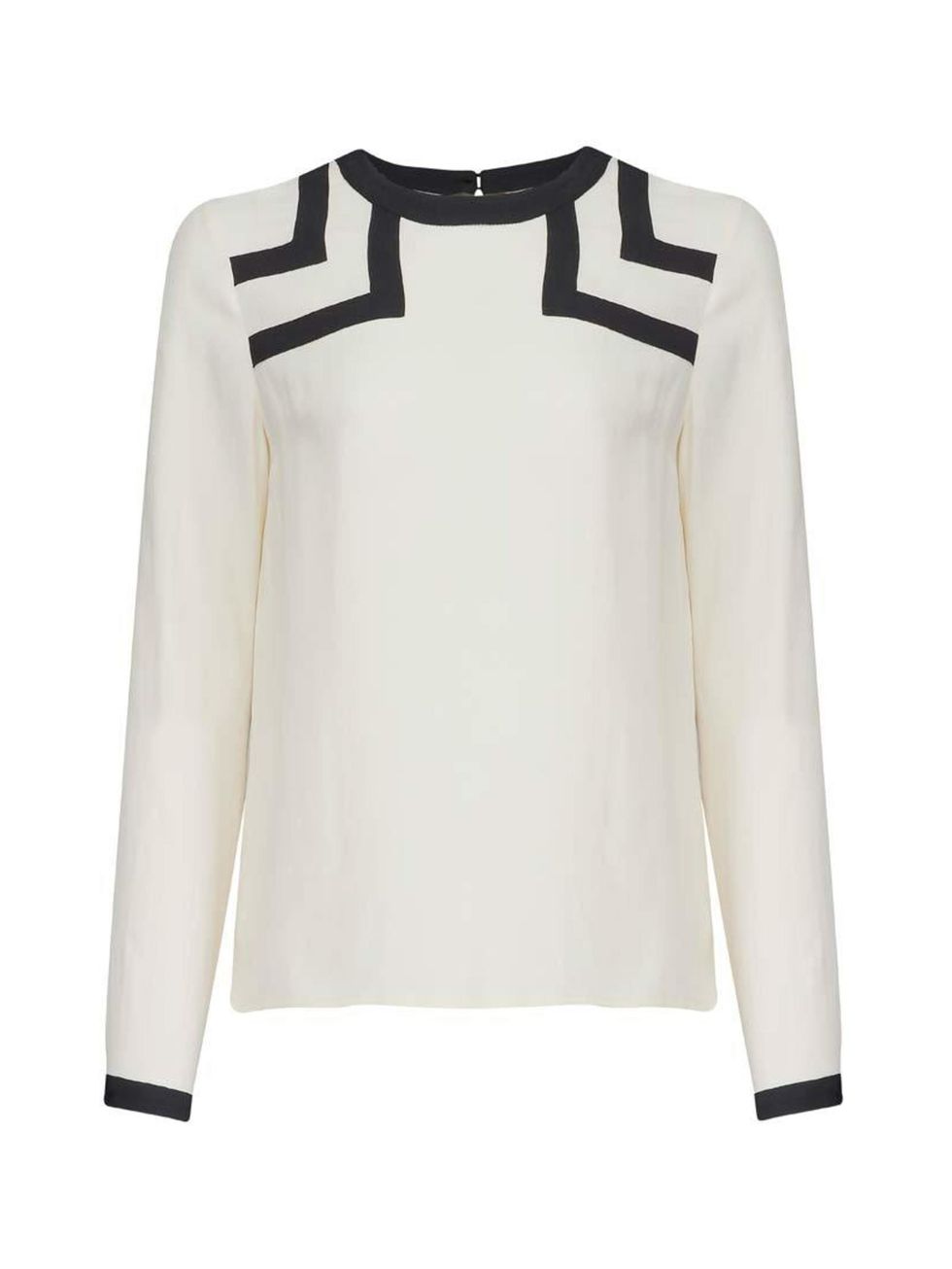 <p>For graphic summer workwear, try crisp monochrome.</p>

<p><a href="http://www.atterleyroad.com/cream-colour-block-panel-blouse.html" target="_blank">Atterley Road</a> top, £48</p>