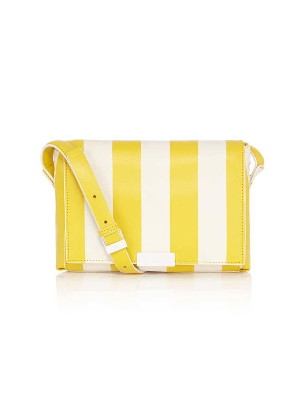 <p>Sunshine-candy-stripes. Hello summer.</p>

<p><a href="http://www.karenmillen.com/striped-leather-satchel/new-in/karenmillen/fcp-product/492GV11083" target="_blank">Karen Millen</a> bag, £199</p>