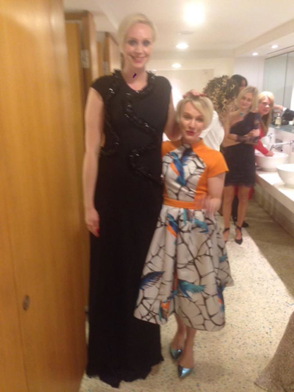 <p>Lorraine Candy, Editor-In-Chief</p>

<p>'Me and Gwendoline Christie who is exactly twice as tall as me in heels'</p>