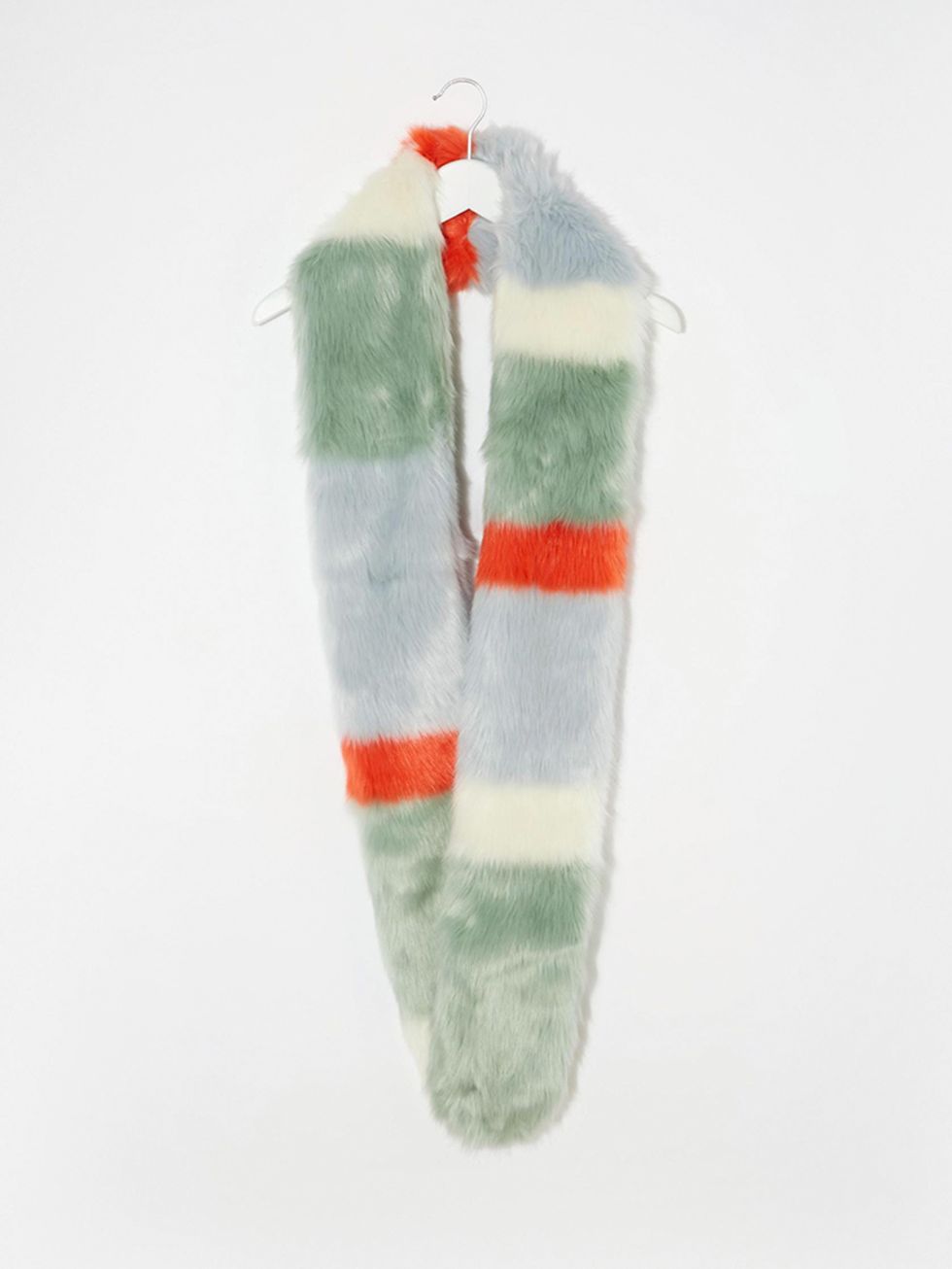<p><a href="http://www.asos.com/asos/asos-bright-multi-stripe-fur-scarf/prod/pgeproduct.aspx?iid=5009641&clr=Multi&SearchQuery=fur+scarf&pgesize=37&pge=0&totalstyles=37&gridsize=3&gridrow=9&gridcolumn=1" target="_blank">ASOS scarf</a>, £30</p>