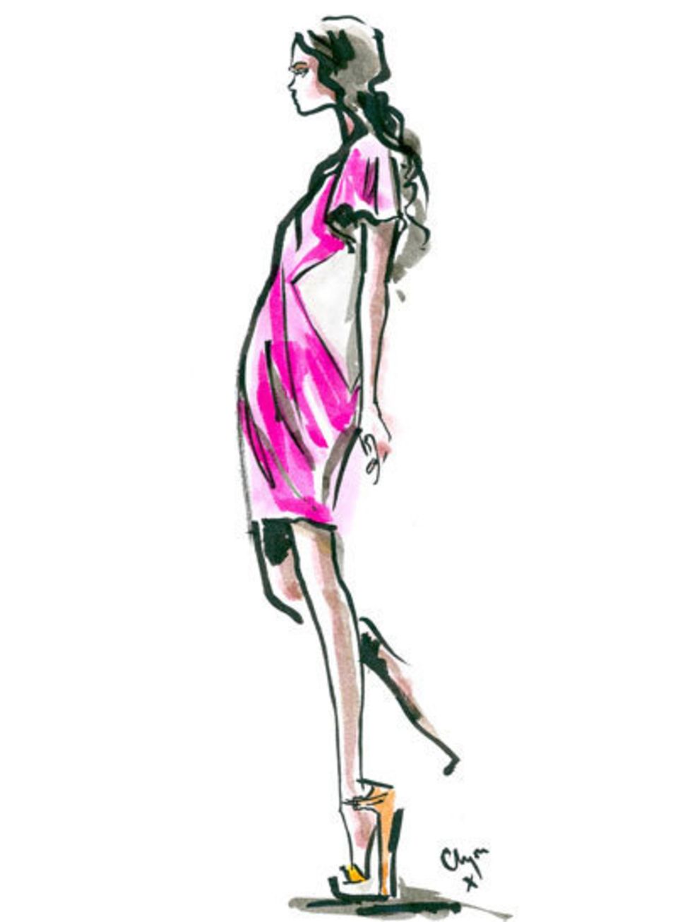 <p>A Zoe Jordan spring 2013 look illustrated by Clym Evernden</p>