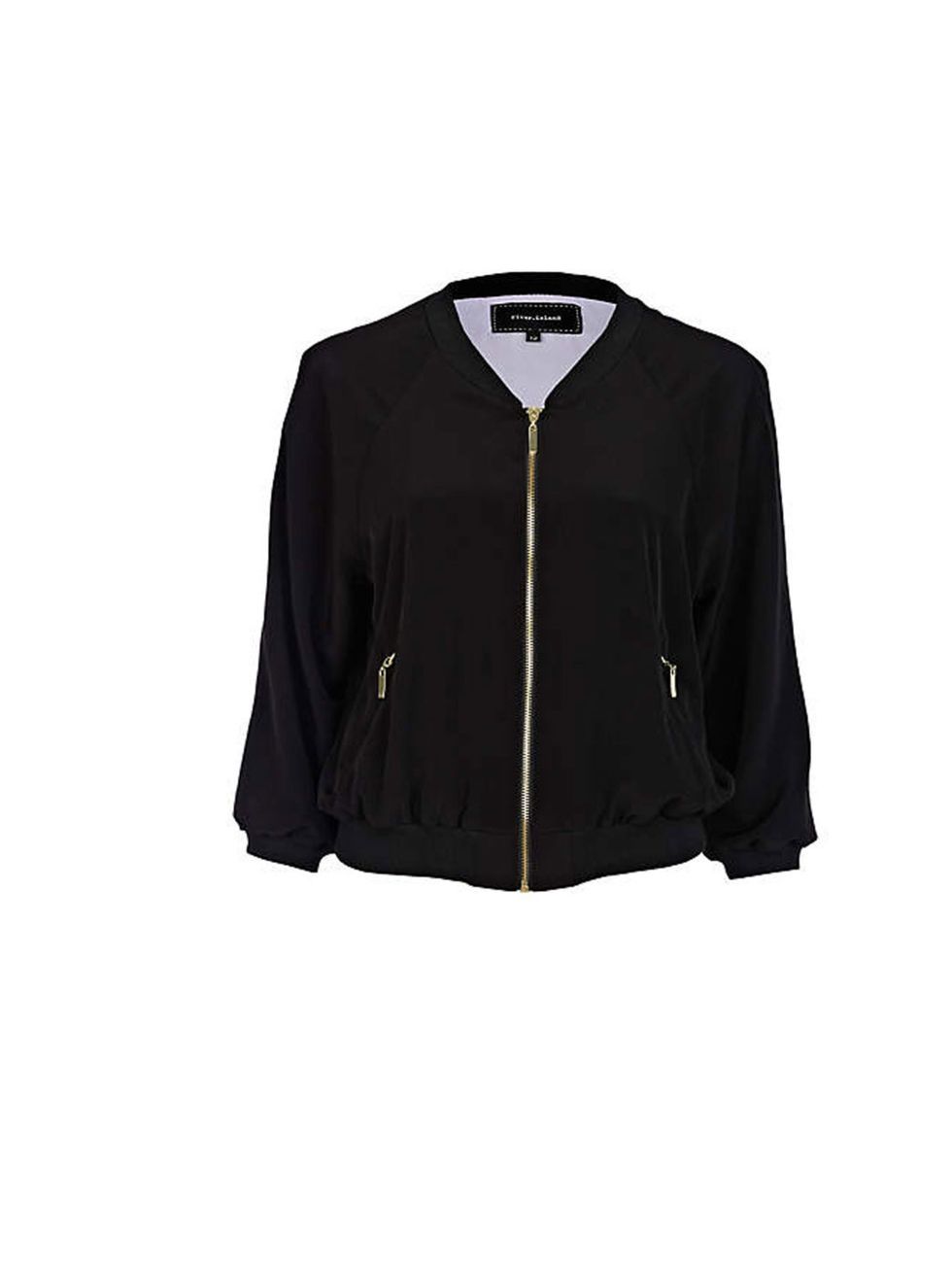 <p>Shed the heavy winter coat in favour of a silk bomber and nail the sports luxe look in an instant... <a href="http://www.riverisland.com/Online/women/coats--jackets/jackets/black-bomber-jacket-618610">River Island</a> bomber jacket, £35</p>